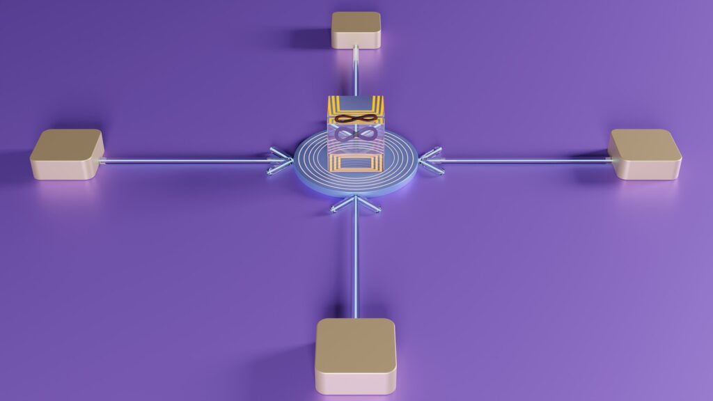 a robot with a light saber